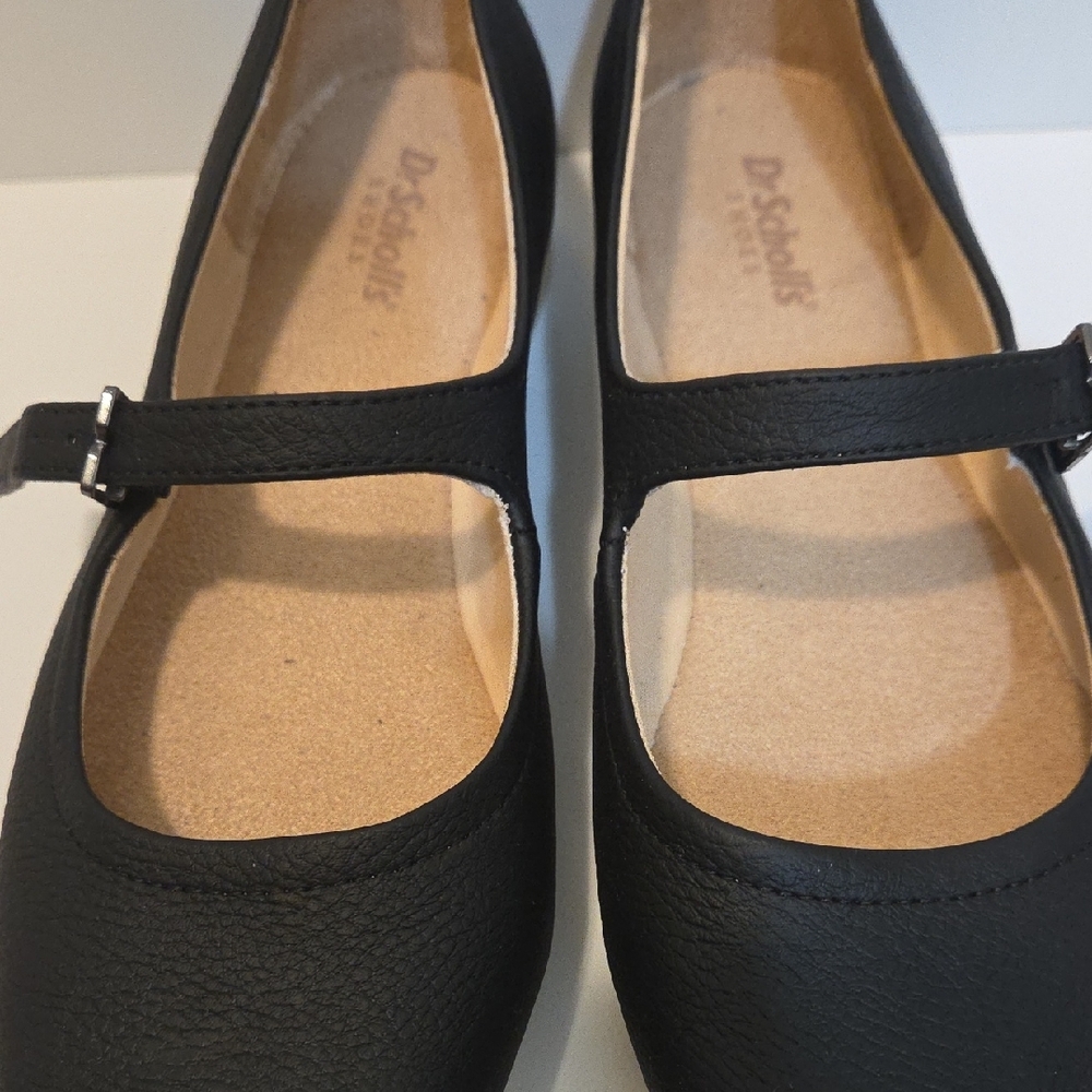 Dr. Scholl's Black Mary Jane Ballet Flats with Strap - Picture 7 of 8